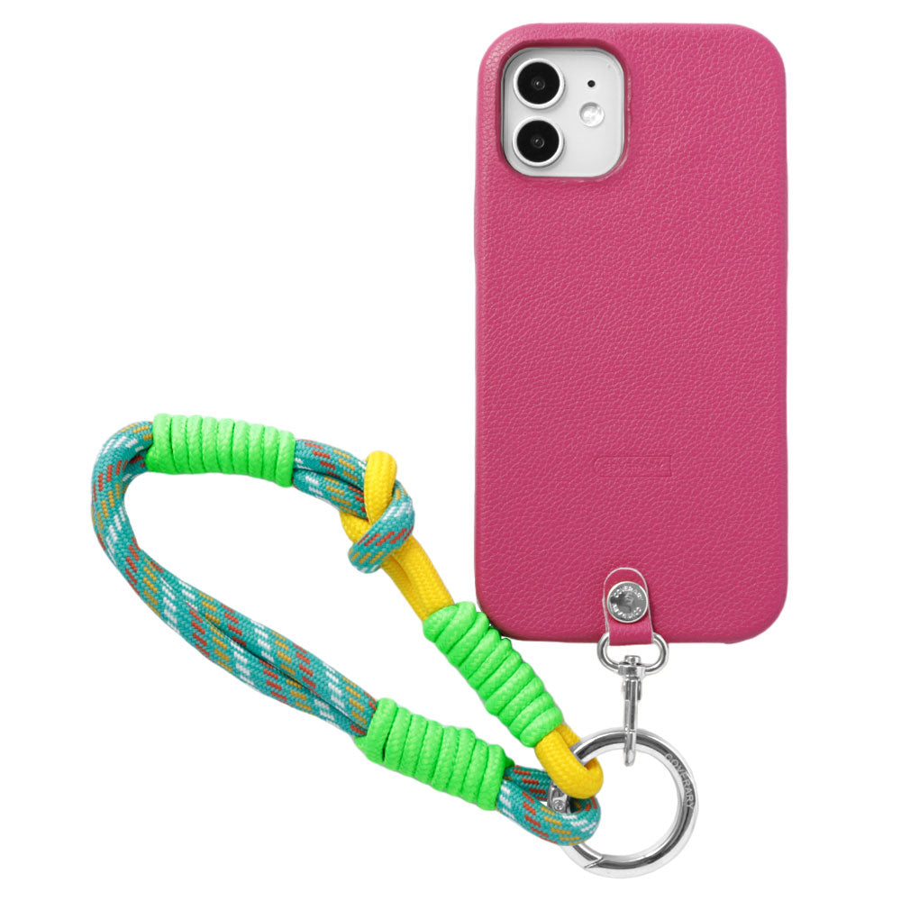 Étui arrière avec bracelet main coloré en similicuir basique végan pour la série AQUOS