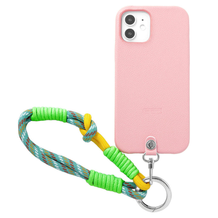 Étui arrière basique en cuir végan avec sangle colorée pour Google Pixel série