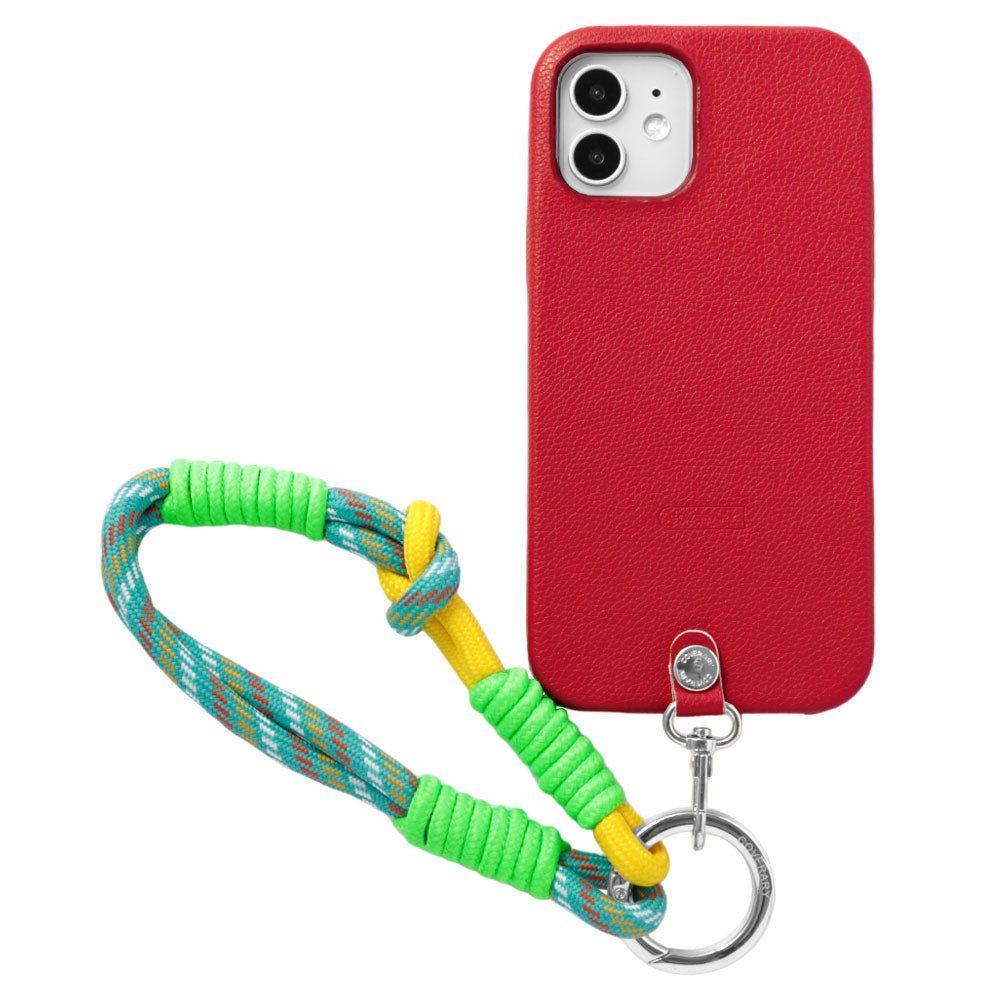 Étui arrière avec bracelet main coloré en similicuir basique végan pour la série AQUOS