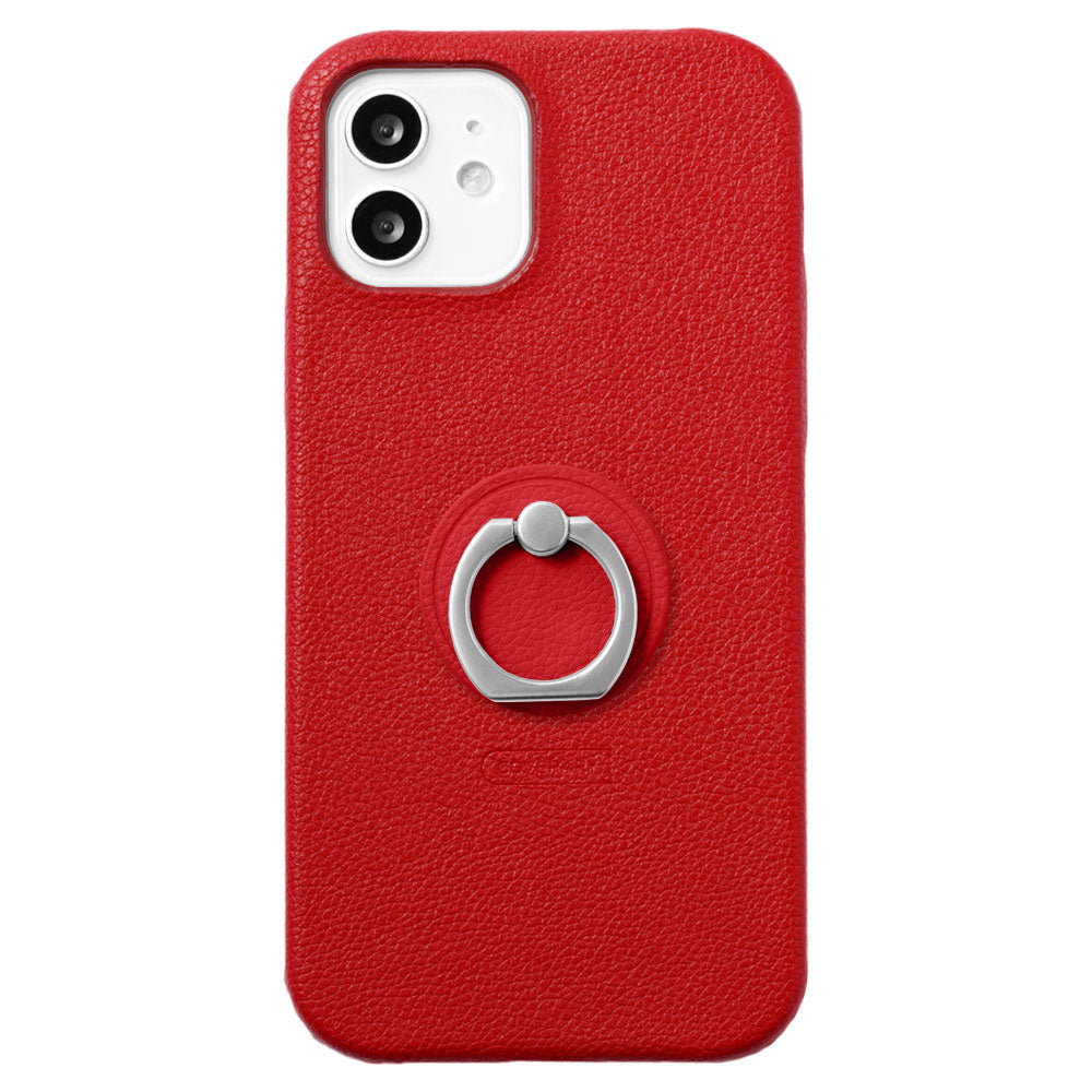 Vegan Leather Basic Leather-Style Smartphone Ring Attached Back Case for Google Pixel Series