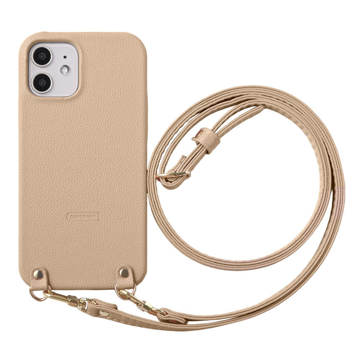 Vegan leather basic leather-style shoulder strap with back case AQUOS series