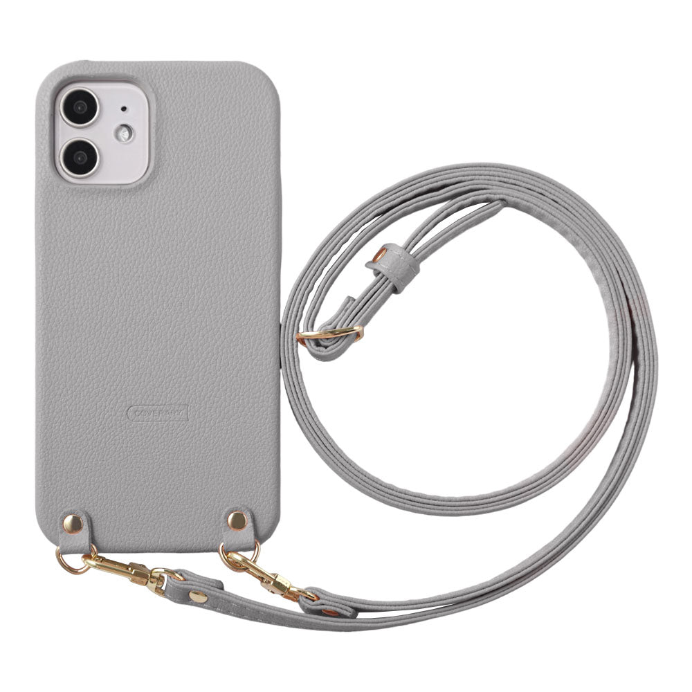 Vegan leather basic leather-style shoulder strap with back case AQUOS series