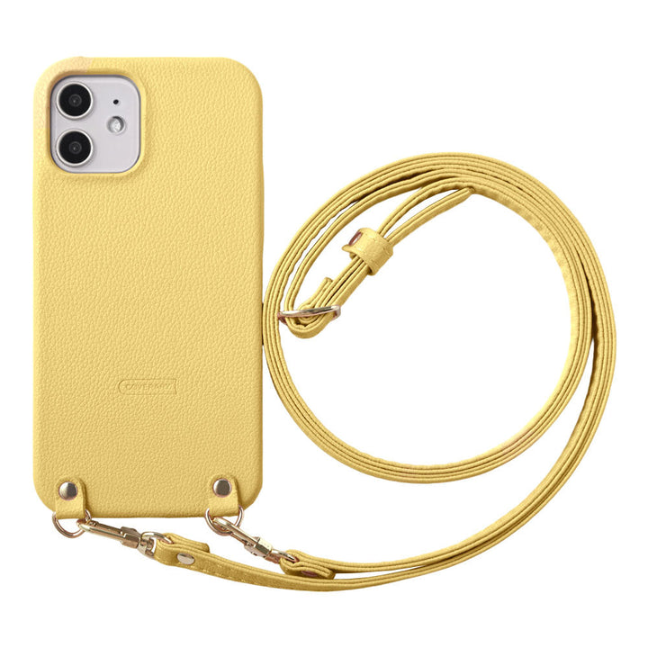 Vegan leather basic leather-style shoulder strap with back case AQUOS series