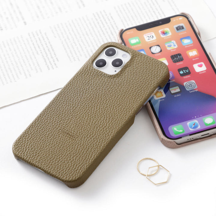 Samsung Galaxy Z Flip対応 ヴィーガンレザー シボ加工 スモーキーカラー 背面ケース