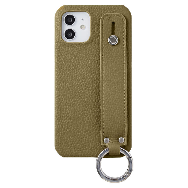 Cuir végan texturé couleur fumée avec sangle de main, coque arrière pour la série Google Pixel