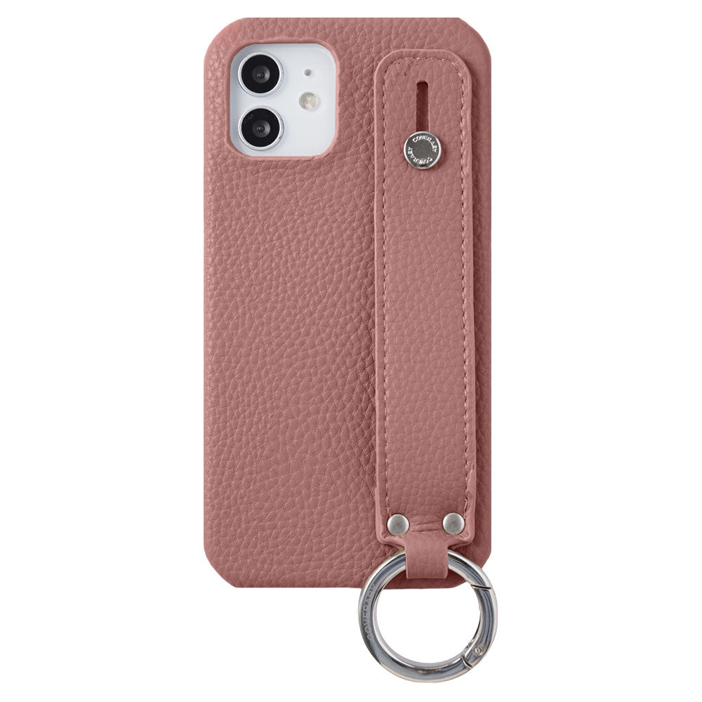 Cuir végan texturé couleur fumée avec sangle de main, coque arrière pour la série Google Pixel