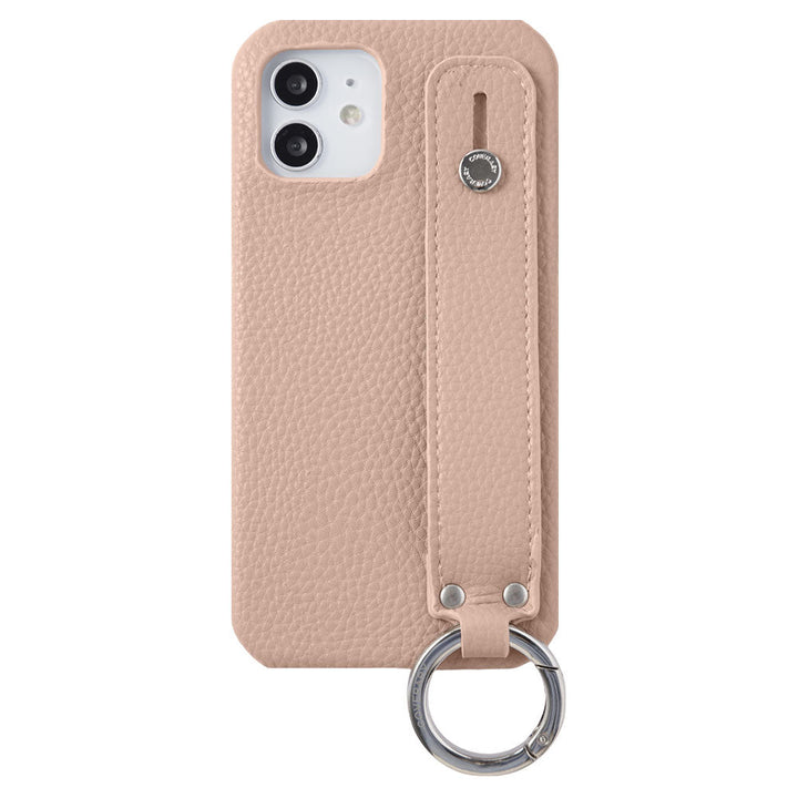 Cuir végan texturé couleur fumée avec sangle de main, coque arrière pour la série Google Pixel