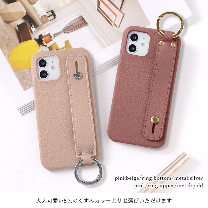 Cuir végan texturé couleur fumée avec sangle de main, coque arrière pour la série Google Pixel