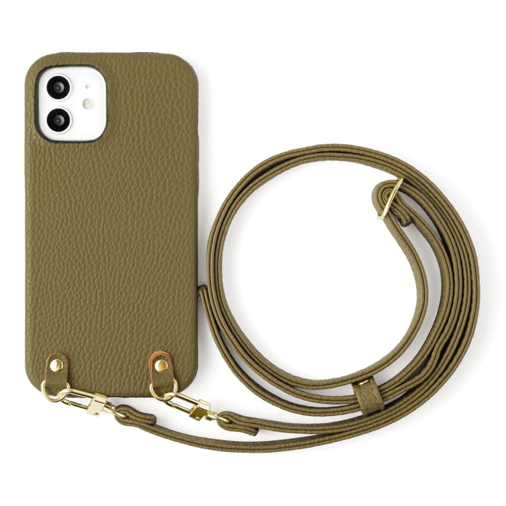 Vegan leather textured smoky color with shoulder strap back case Galaxy series