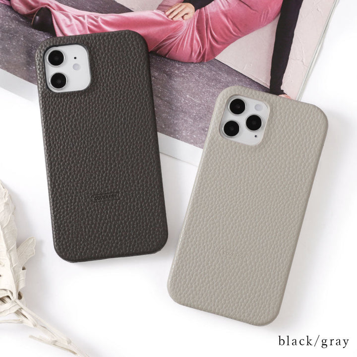 Samsung Galaxy Z Flip対応 ヴィーガンレザー シボ加工 背面ケース