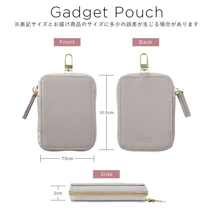 Étui arrière avec sangle d'épaule en cuir végan texturé et pochette pour gadget pour la série iPhone