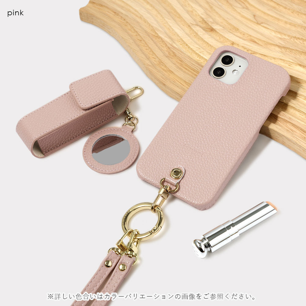 Vegan leather with embossed texture shoulder strap & lip case included back case AQUOS series