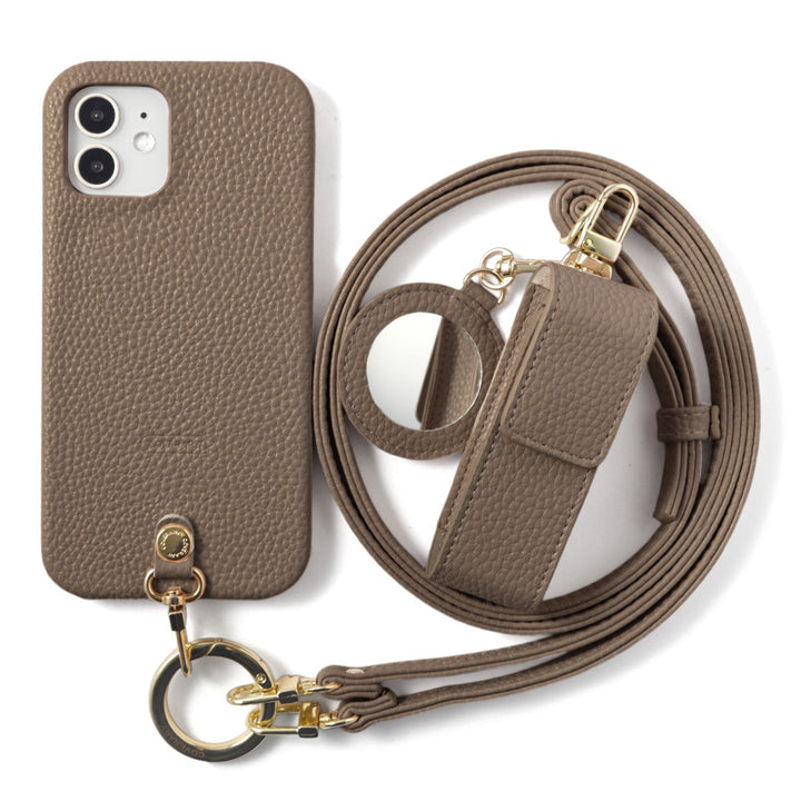 Vegan leather with embossed texture shoulder strap & lip case included back case Galaxy series