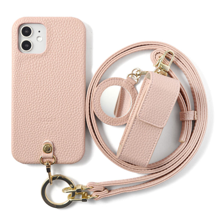 Vegan leather with embossed texture, shoulder strap & lip case included, back case for Xperia series