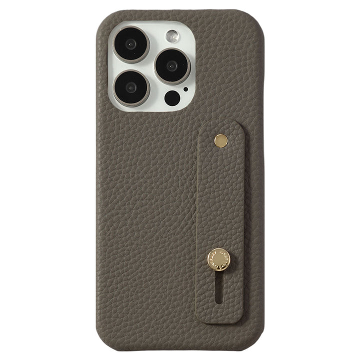 Étui arrière avec ceinture à doigts en cuir végan texturé pour la série Xperia