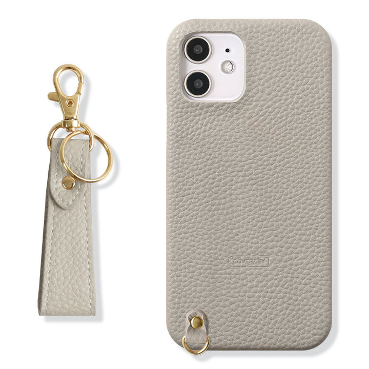 Étui arrière avec sangle pour doigt en cuir végan texturé pour la série Xperia