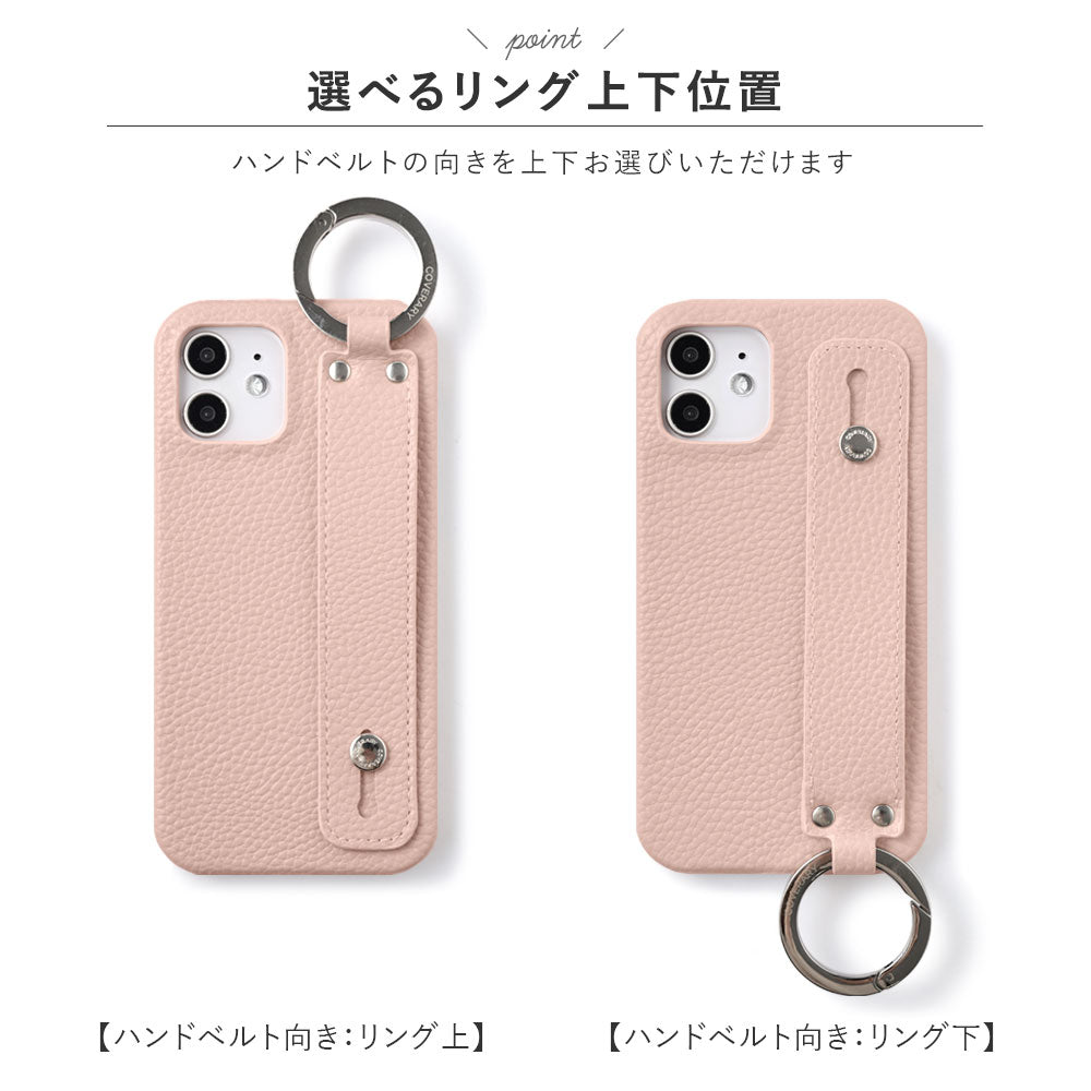 Vegan leather with embossed texture, hand strap attached, back case for Google Pixel series