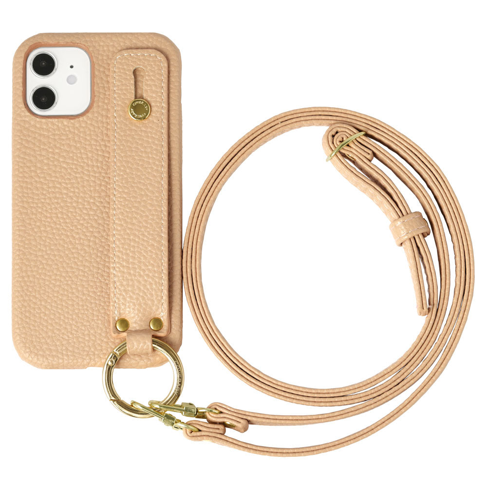 Étui arrière avec ceinture de main et sangle d'épaule en cuir végan texturé pour la série Google Pixel