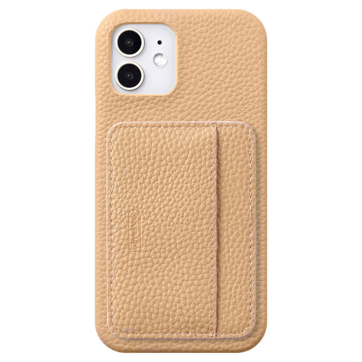 Étui arrière avec poche pour cartes à choix vertical ou horizontal en cuir végan embossé