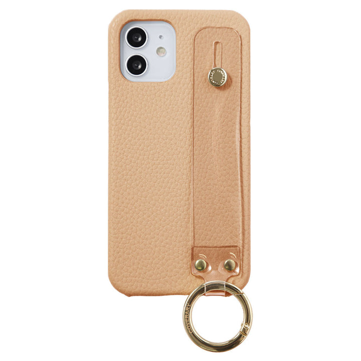 Cuir végan embossé avec sangle de main en matériau transparent, coque arrière pour la série Xperia