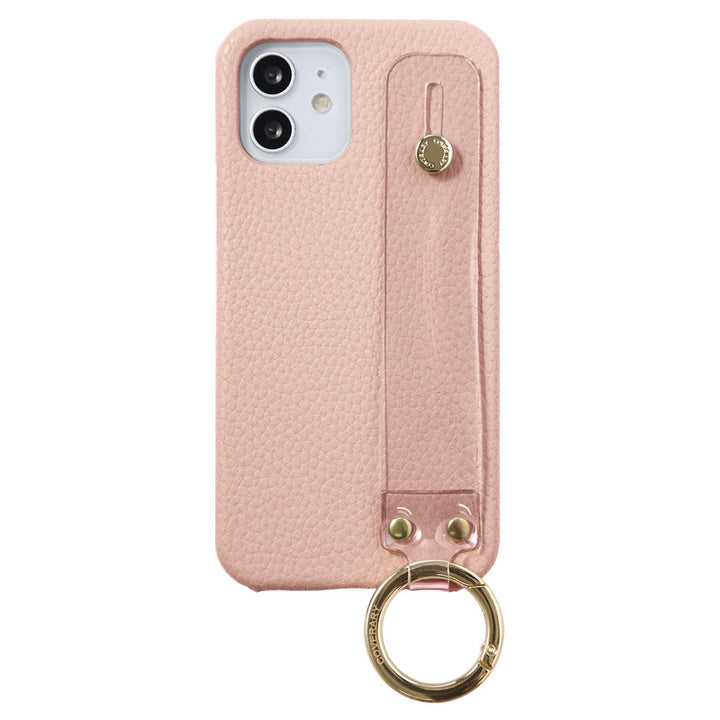 Cuir végan embossé avec sangle de main en matériau transparent, coque arrière pour la série Xperia