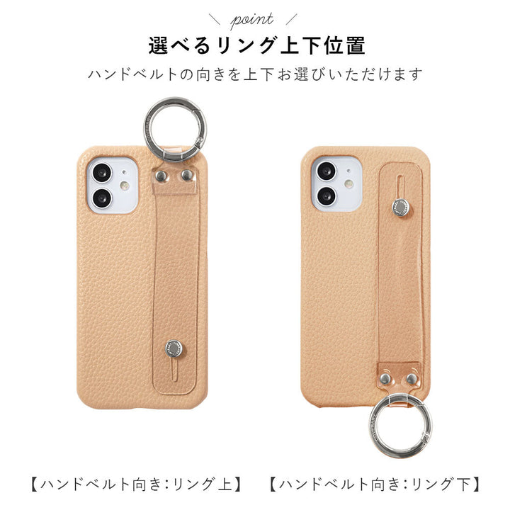 Cuir végan embossé avec sangle de main en matériau transparent, coque arrière pour la série Xperia