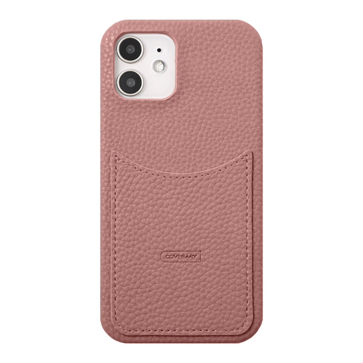 Vegan leather textured smoky color smiley pocket back case Google Pixel series