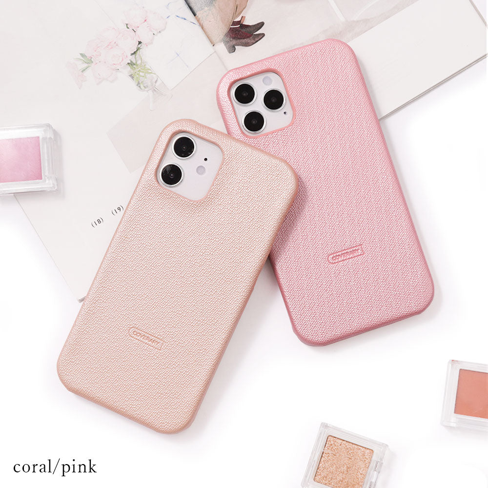 Samsung Galaxy Z Flip対応 ヴィーガンレザー パールカラー 背面ケース