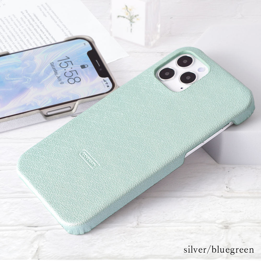 Vegan leather pearl color back case