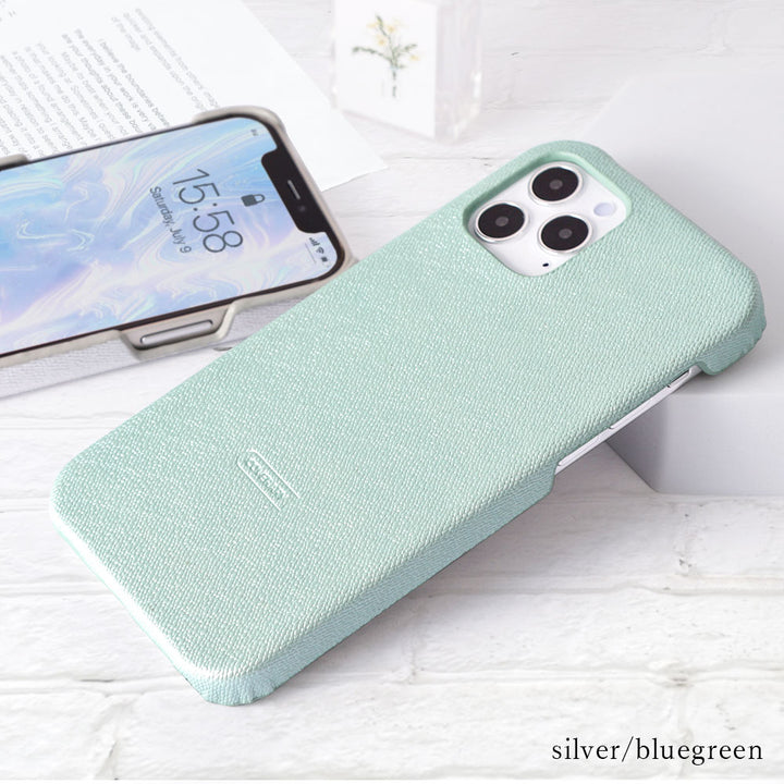 Vegan leather pearl color back case