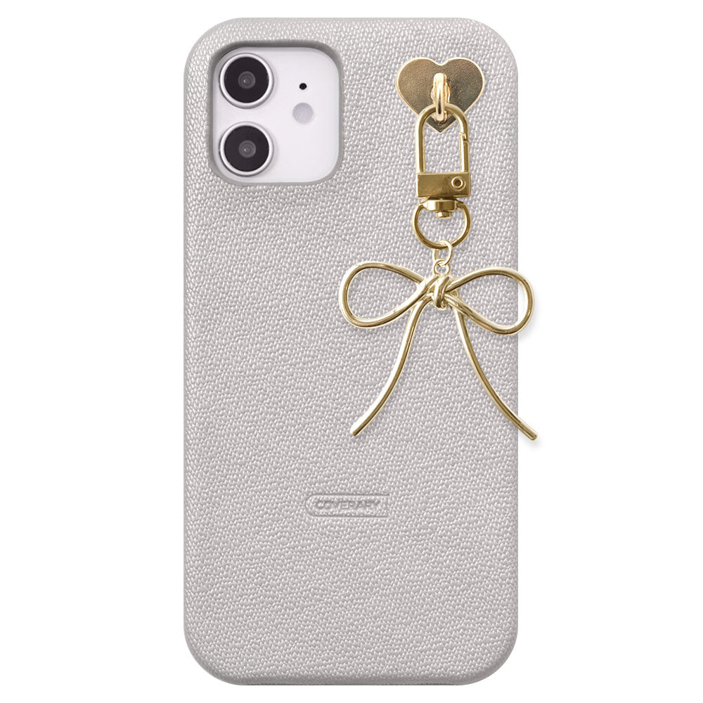 Cuir végan couleur perle avec breloque ruban au choix, coque arrière pour la série Google Pixel