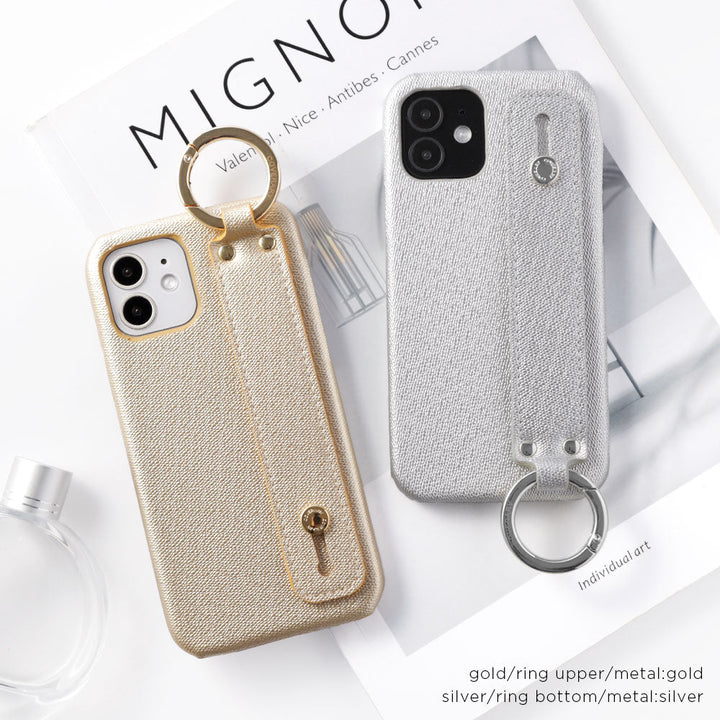 Vegan Leather Pearl Color Back Case with Hand Belt for Google Pixel Series