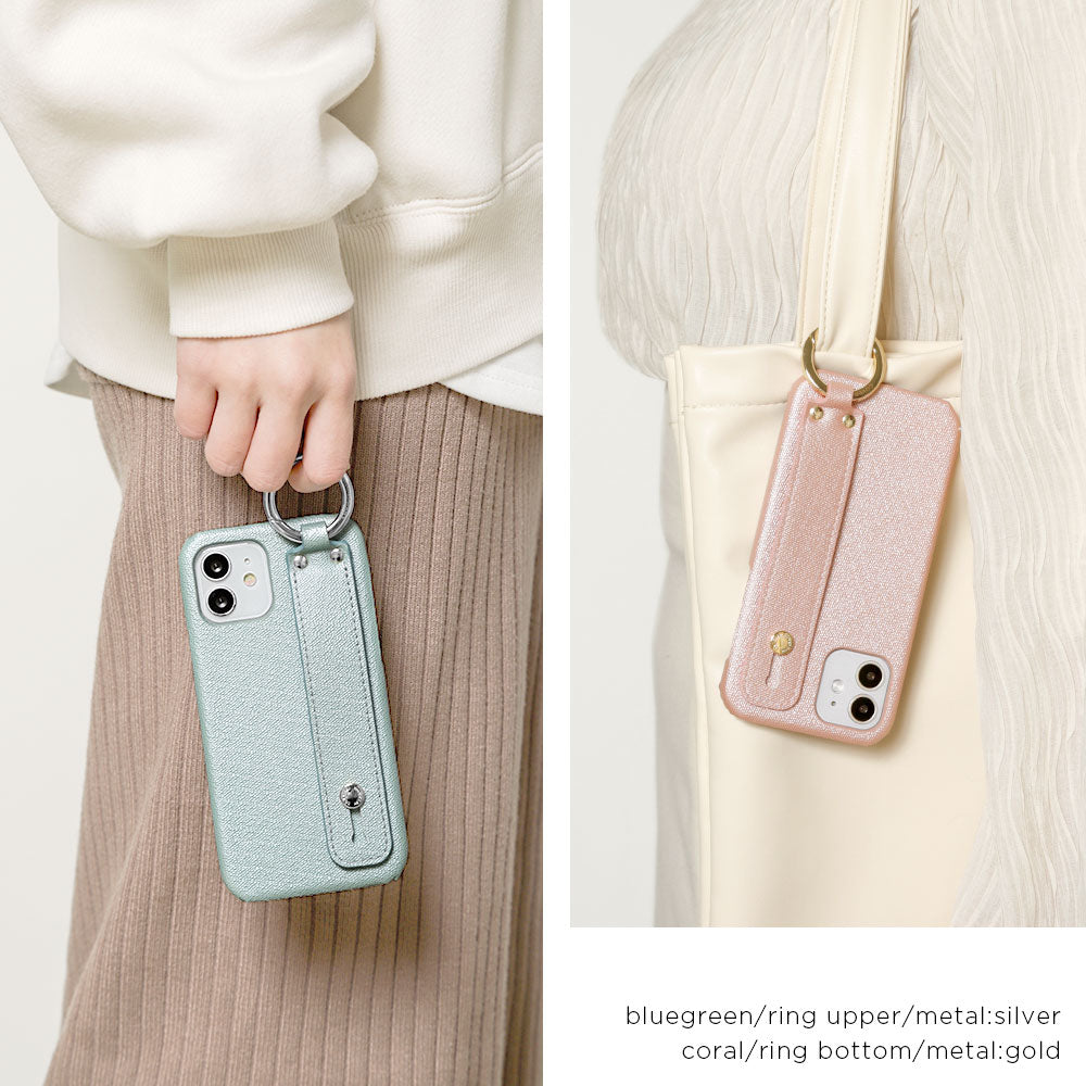 Vegan Leather Pearl Color Back Case with Hand Belt for Google Pixel Series