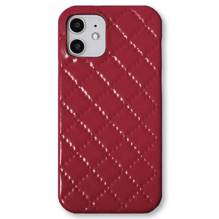 Vegan leather quilted back case iPhone series