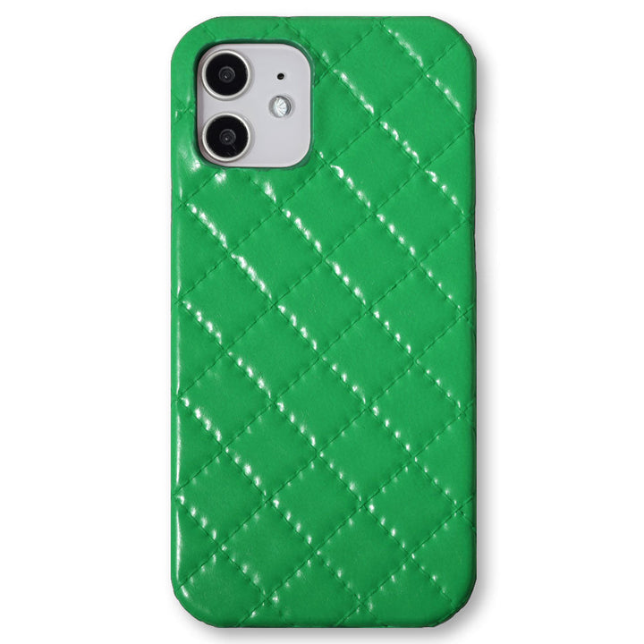 Vegan leather quilted back case iPhone series