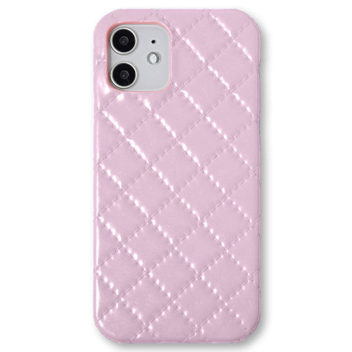 Vegan leather quilted back case iPhone series