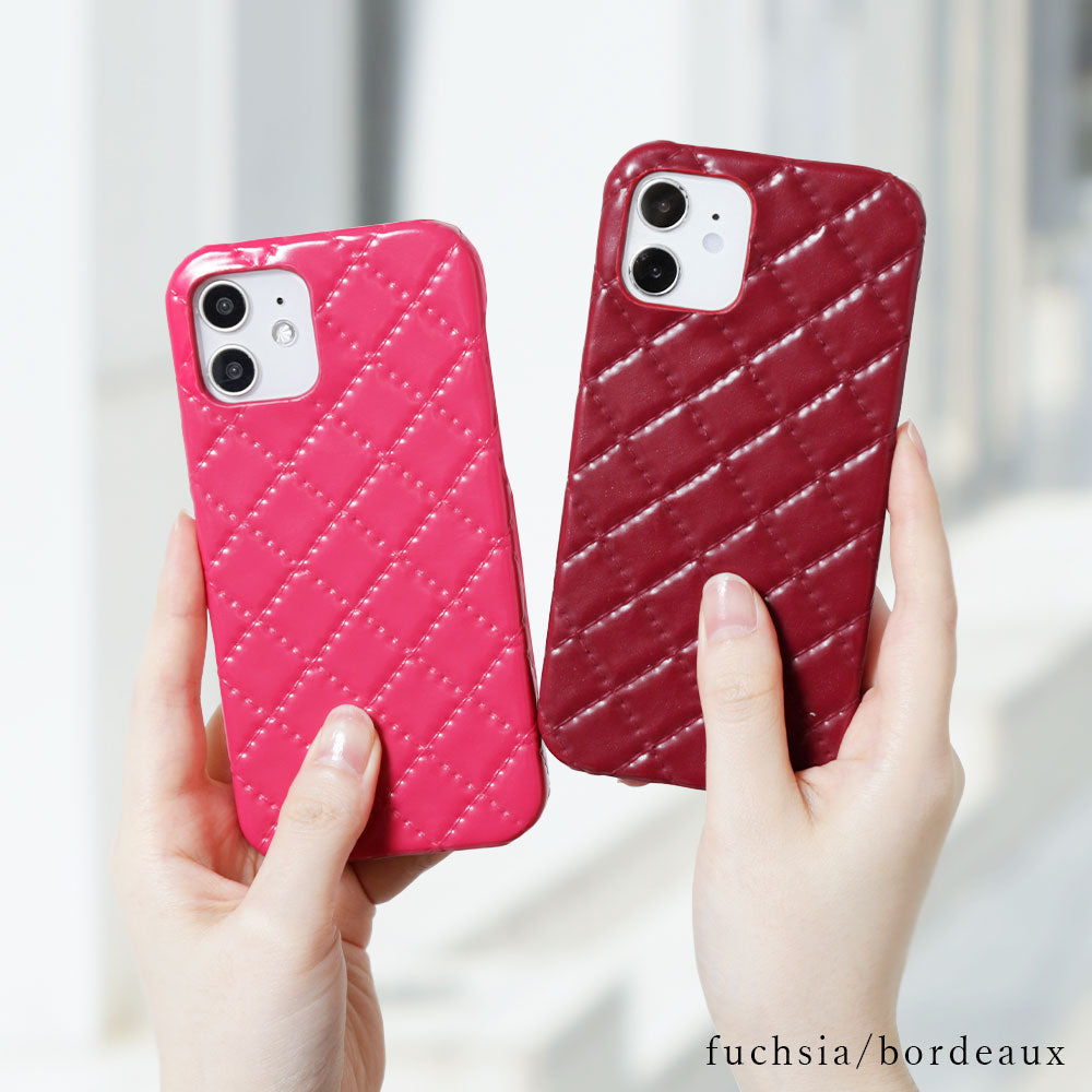 Vegan leather quilted back case iPhone series