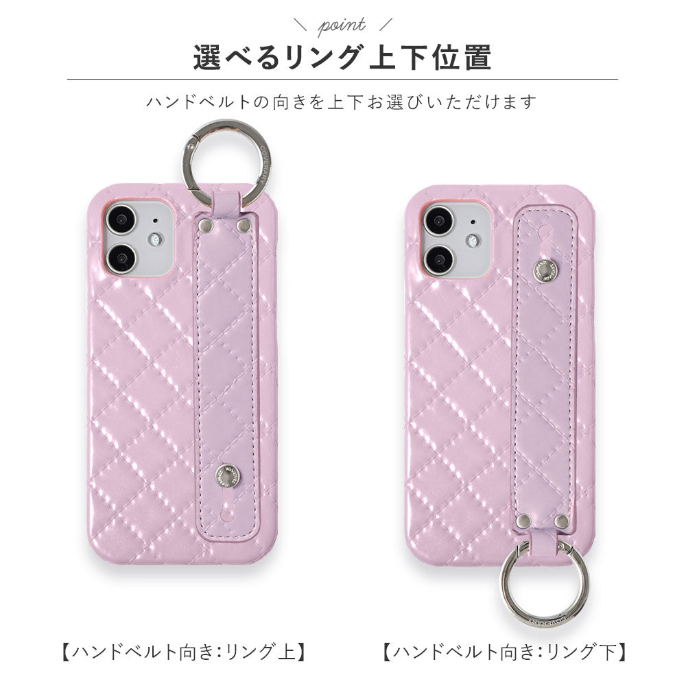 Étui arrière matelassé en cuir végan avec poignée à main