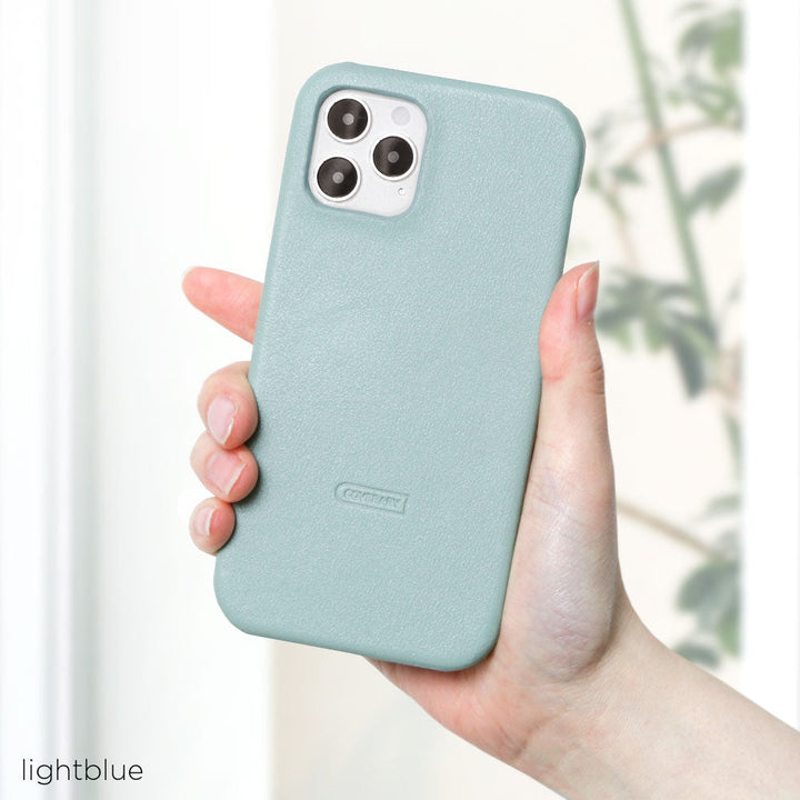 ヴィーガンレザー スムース生地 くすみカラー 背面ケース Xperiaシリーズ