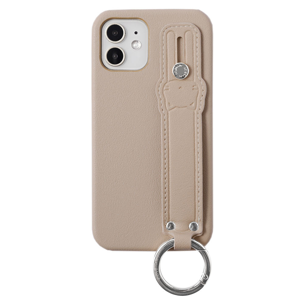 Vegan leather smooth fabric muted color with cat hand belt back case for Google Pixel series