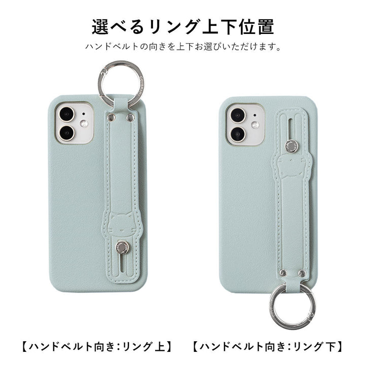 Vegan leather smooth fabric muted color with cat hand belt back case for Google Pixel series