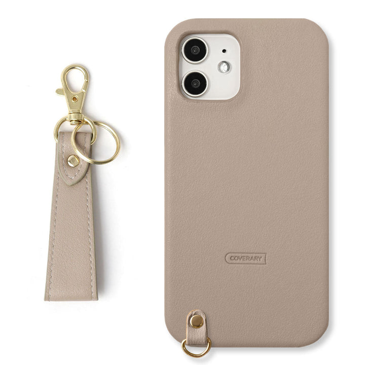 Cuir végan tissu lisse avec sangle pour doigt couleur terne coque arrière série Xperia