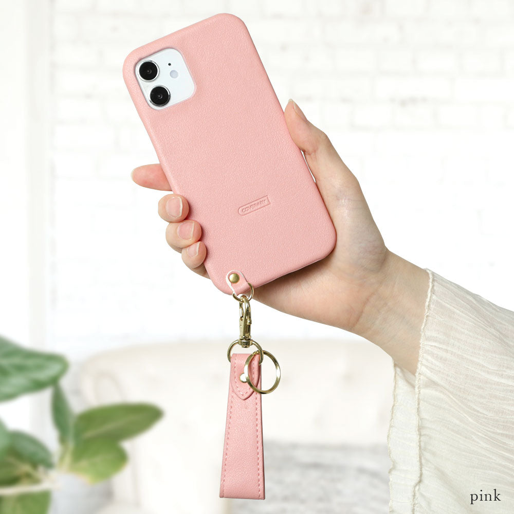 Cuir végan tissu lisse avec sangle pour doigt couleur terne coque arrière série Google Pixel