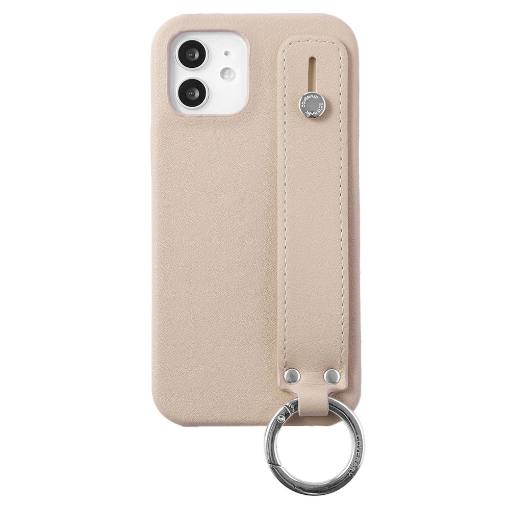 ヴィーガンレザー スムース生地 くすみカラー ハンドベルト付き 背面ケース Google Pixelシリーズ