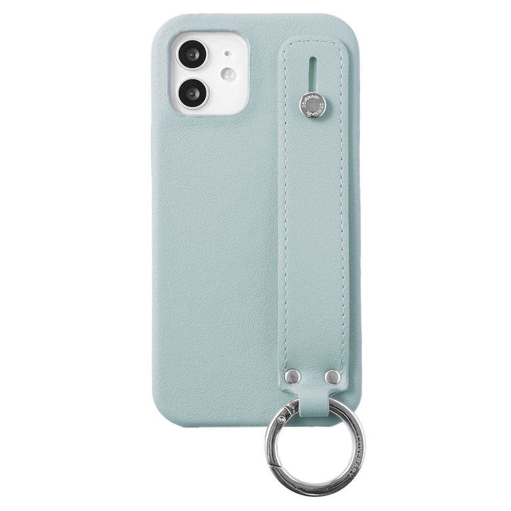 ヴィーガンレザー スムース生地 くすみカラー ハンドベルト付き 背面ケース Google Pixelシリーズ