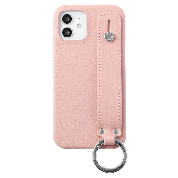 ヴィーガンレザー スムース生地 くすみカラー ハンドベルト付き 背面ケース Google Pixelシリーズ