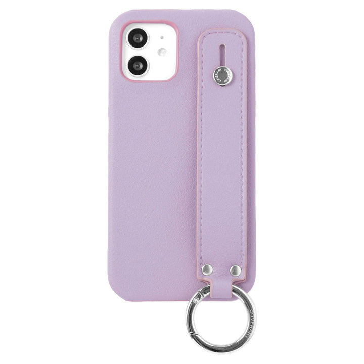 ヴィーガンレザー スムース生地 くすみカラー ハンドベルト付き 背面ケース Google Pixelシリーズ