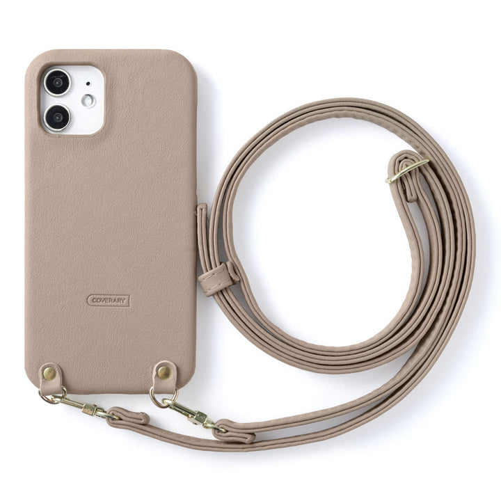 ヴィーガンレザー スムース生地 くすみカラー ショルダーストラップ付き 背面ケース Google Pixelシリーズ