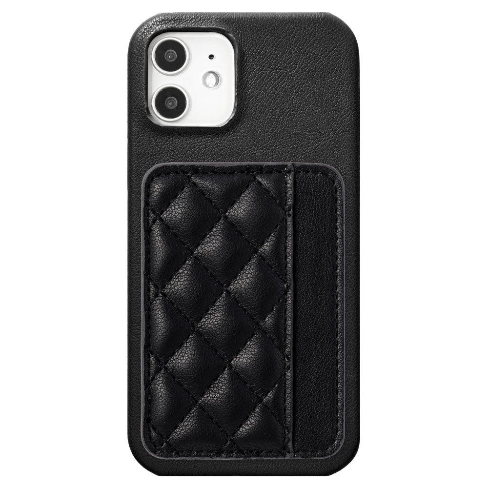 Vegan leather matte smooth back case with selectable vertical/horizontal card pockets