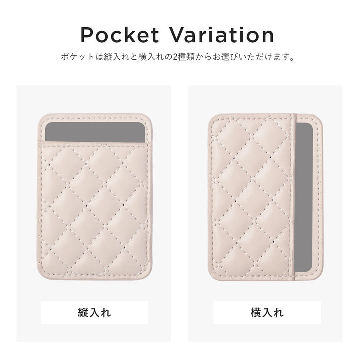 Vegan leather matte smooth ribbon decoration with selectable vertical/horizontal card pocket back case for iPhone series